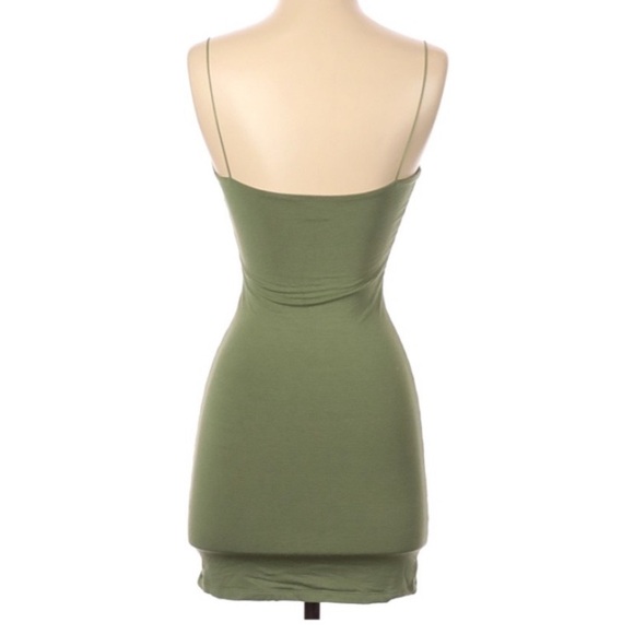 Aritzia Wilfred Free Tiny Bodycon Dress in Olive Green - Picture 3 of 3